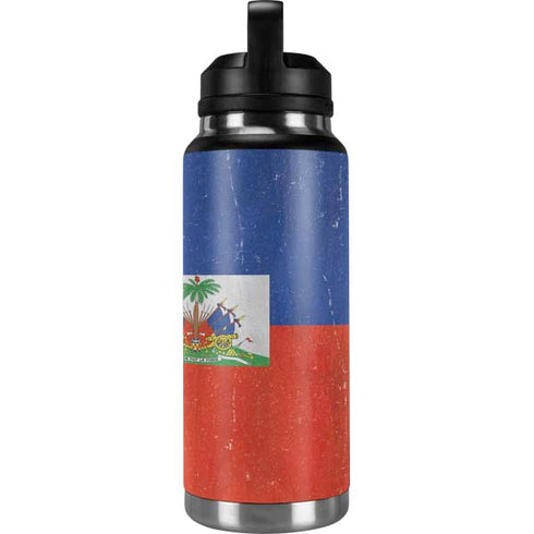 Haiti Flag Distressed YETI Rambler 36oz Bottle Skin